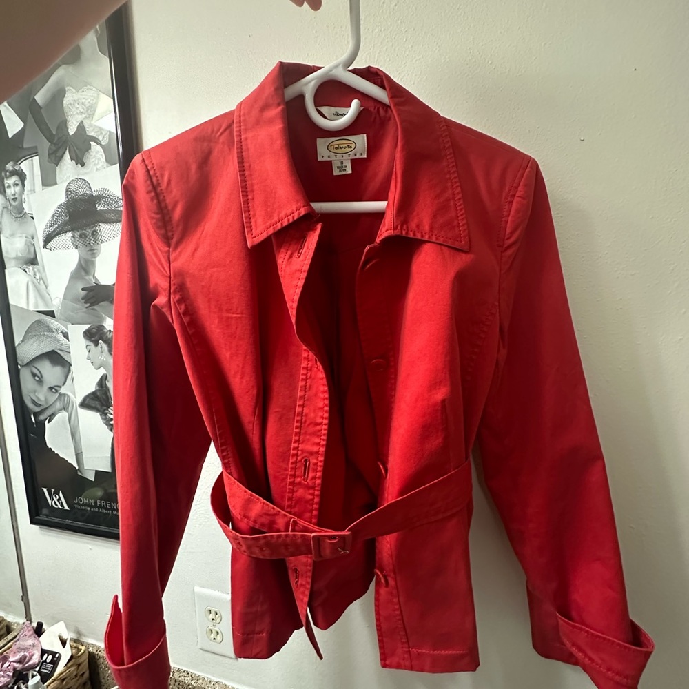 Talbots Red Belted Jacket